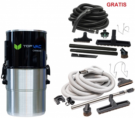 TopVac Chinook + Zestaw sprzątający Premium 9m + Zestaw standard 9m GRATIS !!!