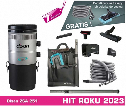 Disan ZSA 251/K Silent + zestaw sprzątający 9m on/off + wąż standard 9m Gratis