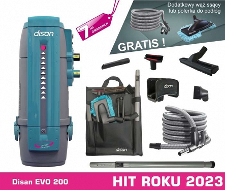 Disan EVO 200 + zestaw sprzątający 9m on/off + wąż standard 9m Gratis