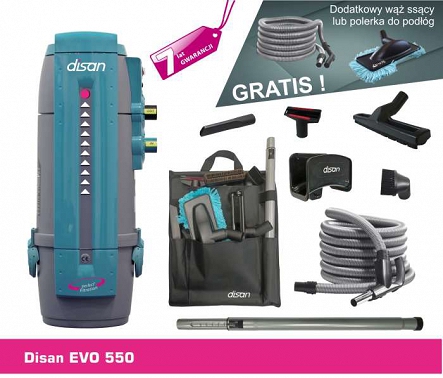 Disan EVO 550 + zestaw sprzątający 9m on/off + wąż standard 9m Gratis